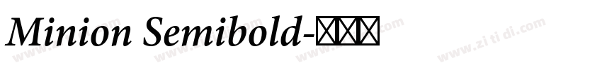 Minion Semibold字体转换